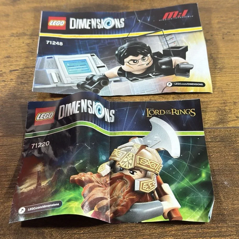 Lot Of 23 Pc. Lego Dimensions Character Tag Bases & 13 Manuals